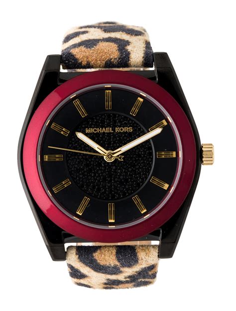 michael kors channing leopard watch|michael kors leopard print watch.